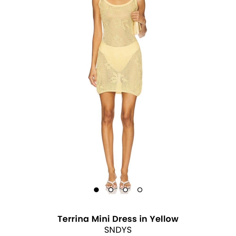 SNDYS Terrina Knit Mini Dress in Soft Yellow